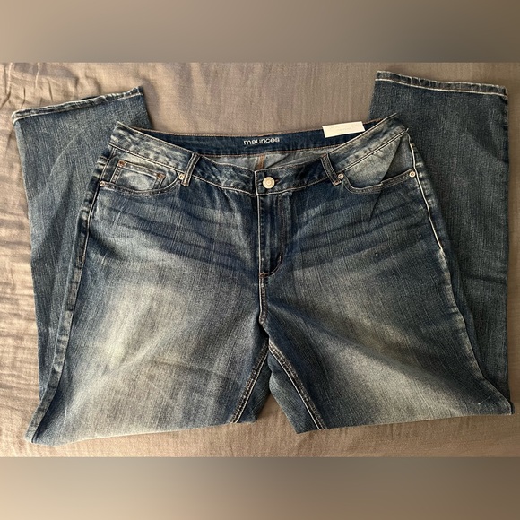 NWT Maurice’s women’s plus straight-leg mid-rise Denim Flex jeans 20 20W regular - Picture 2 of 7